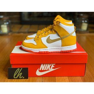 Size 6.5 Nike Dunk High "University Gold"
